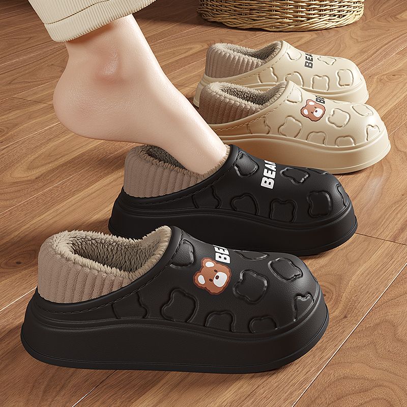 Women'S Shoes Water Resistant - Waterproof Cotton Slippers for Women Men