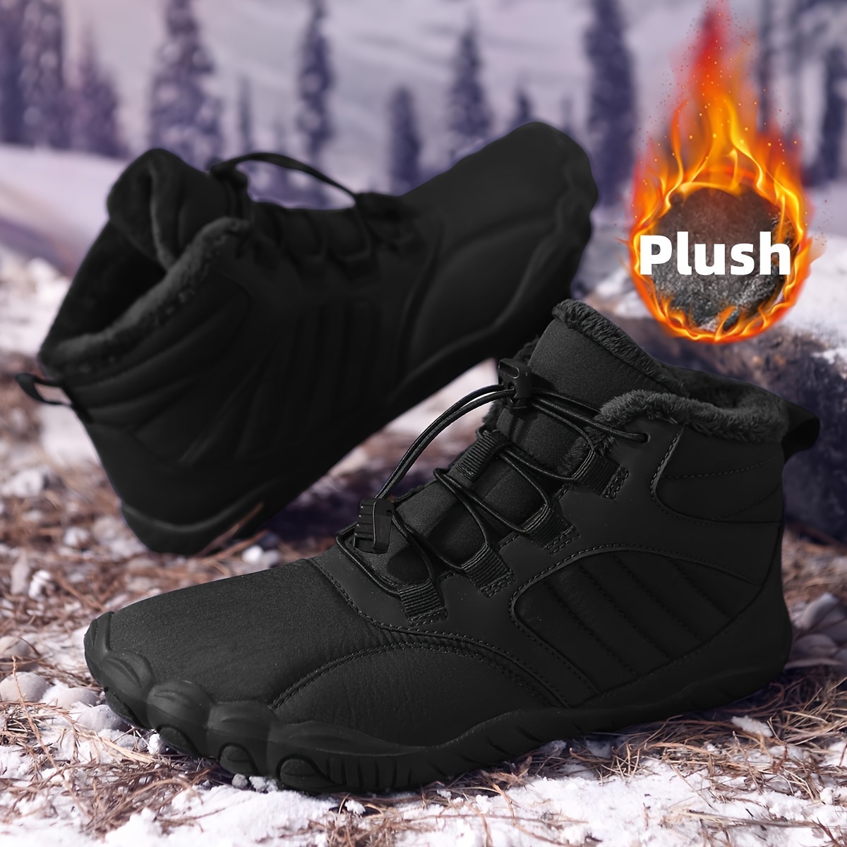 Women'S Shoes X Wide - Unisex Winter Fleece Lined Barefoot Snow