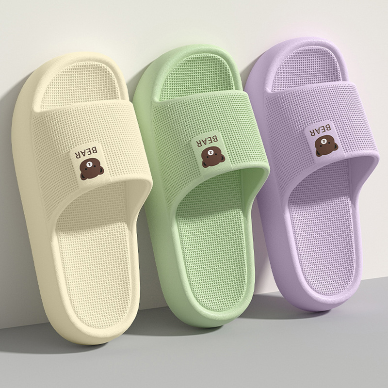 Women'S Shoes Non Slip - Cute Bear Thick Platform Slippers Women