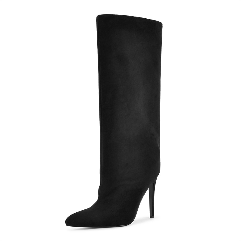 Onlymaker Black Faux Suede Kne - огляд і ціна Women'S Shoes X Wide