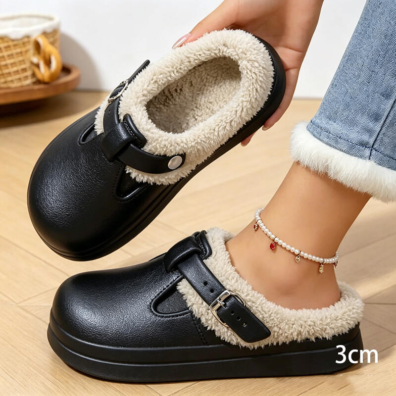 Casual Metal Buckle Warm Plush - огляд і ціна Women'S Shoes Water Resistant