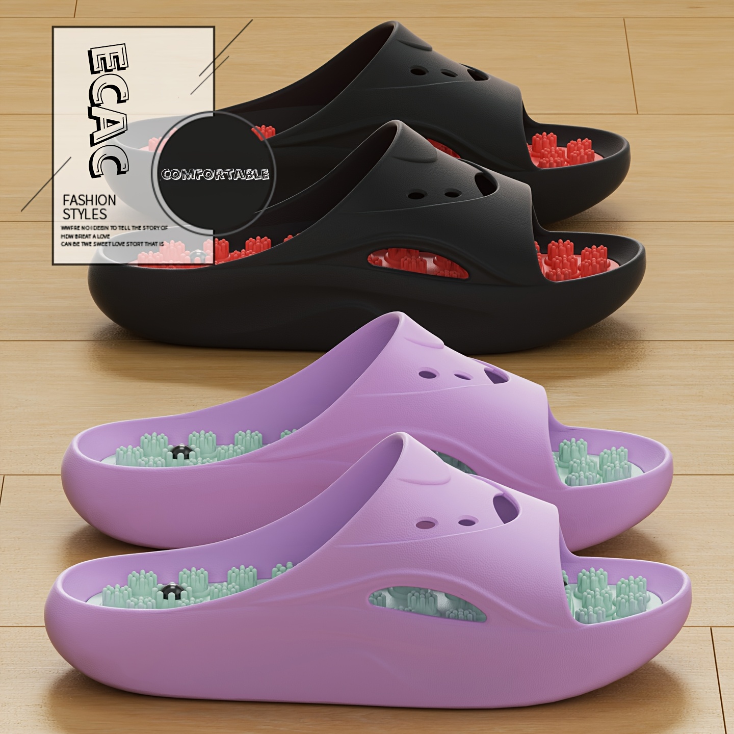 Women Men EVA Massage Slippers - огляд і ціна Women'S Shoes Non Slip