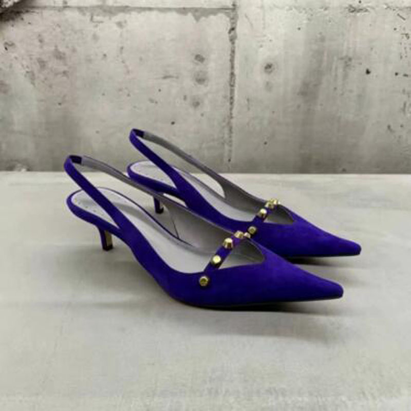 Royal Blue Suede Rivet 4 CM Ki - огляд і ціна Women Shoes Size 4 In Cm