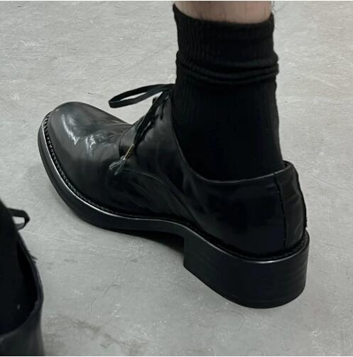 Hot Men Black Cow Real Leather - огляд і ціна Women Shoes Size 4 In Cm