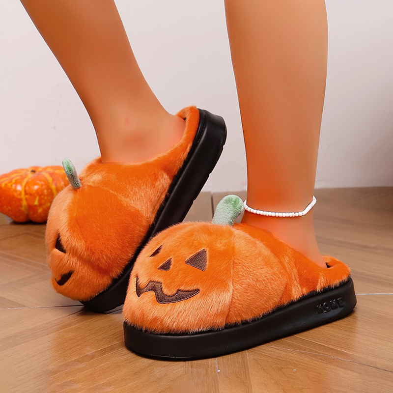 Halloween 3D Pumpkin Plush Sli - огляд і ціна Women'S Shoes Non Slip