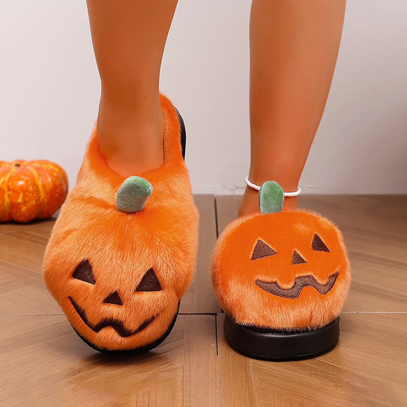 Halloween 3D Pumpkin Plush Sli - огляд і ціна Women'S Shoes Non Slip