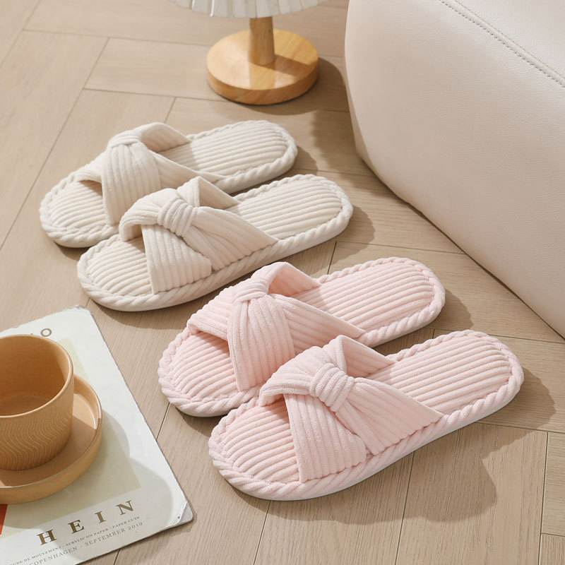 Corduroy Cross Strap Home Slip - огляд і ціна Women'S Shoes Non Slip